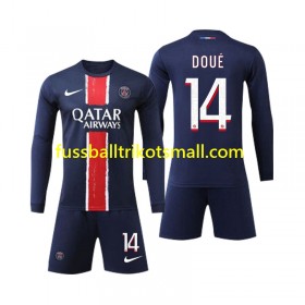 Fußballtrikots Paris Saint-Germain D Doue 14 Kinder 2024-2025 Langarm Heimtrikotsatz kaufen